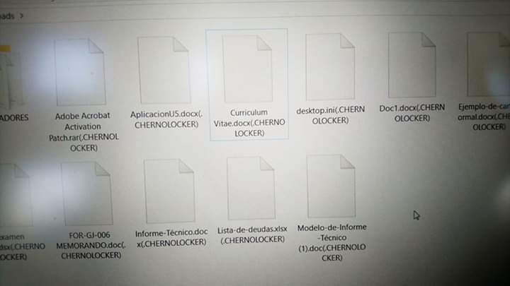 CHERNOLOCKER virus files