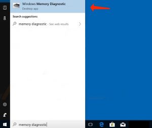 Windowsメモリ診断ユーティリティ