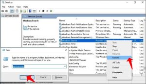 Reboot Windows search functionality
