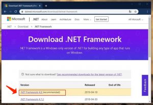 0xc000007b-.NET Frameworkの再インストール