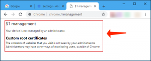 gestion de Chrome