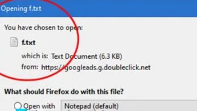 Datei f.txt not virus