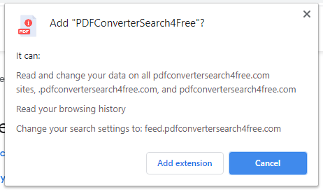 PDFConverterSearch4free installation notification