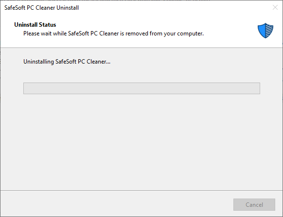 SafeSoft PC Cleaner uninstallation process