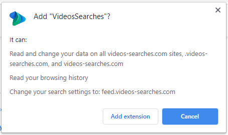 VideosSearches installation notification
