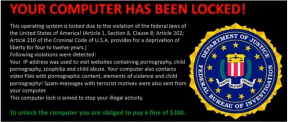 The banner shown by FBI Lock