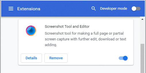 Screenshot Tool and Editor virus plugin in Chrome