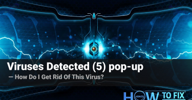 Viruses detected (5) pop-up. How do I get rid of virus notifications?