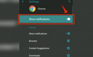 block website notifications on Mobile Browsers