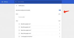 block website notifications - google chrome