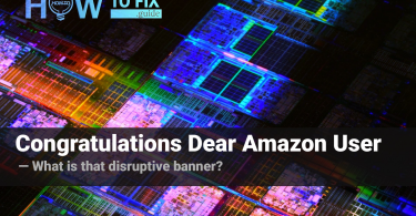 “Congratulations Dear Amazon Customer” – what is that pop-up banner?
