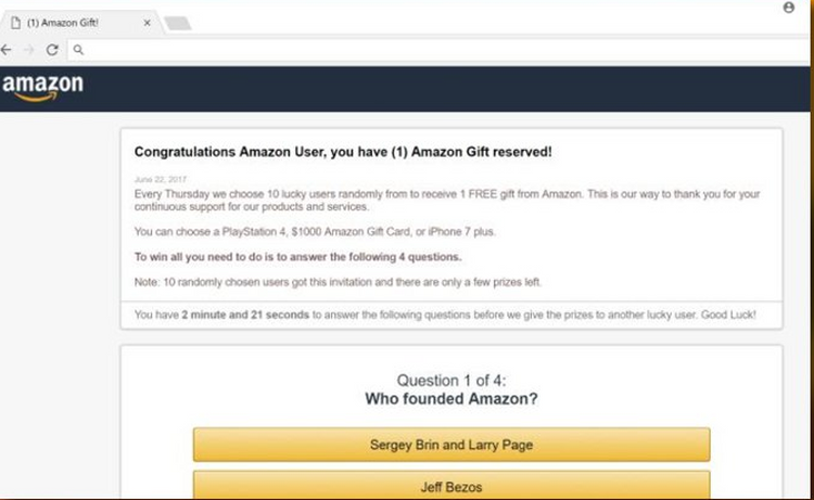 Congratulations Dear Amazon Customer scam