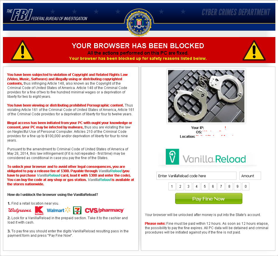 FBI browser locker
