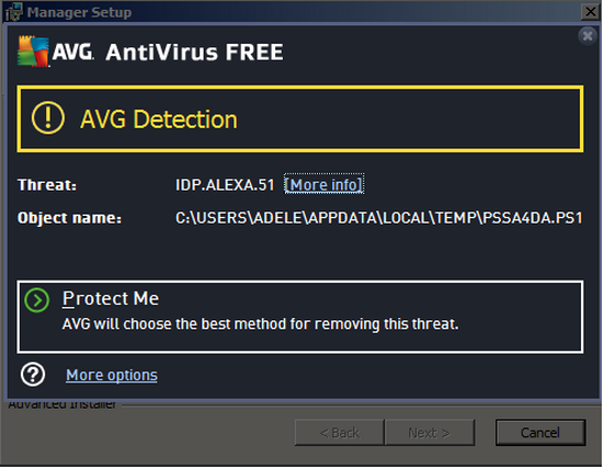 IDP.Alexa.51 virus detection