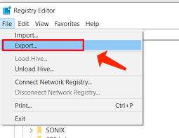 registry editor import