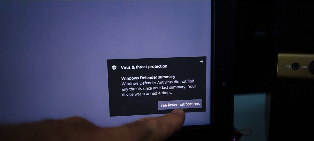 Ocultar el área de protección contra virus y amenazas en Windows 10