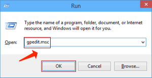 Windowsはコマンドgpedit.mscを実行します