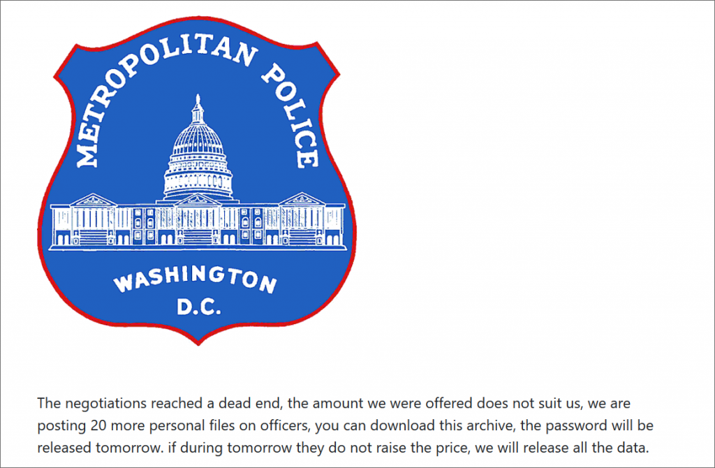 DC Police Department Data