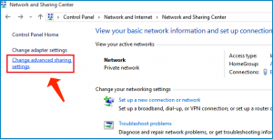 Windows 10: cambiar la configuración de uso compartido avanzado