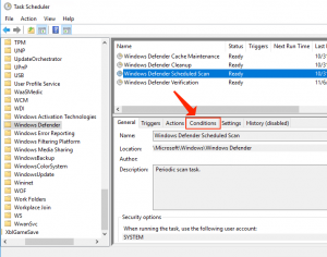 反惡意軟件服務可執行文件 - Windows Defender 計劃掃描