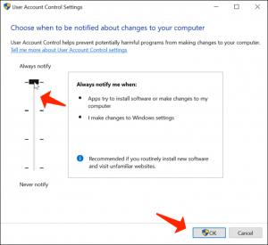 resolver problemas en Windows 10: calmar el UAC