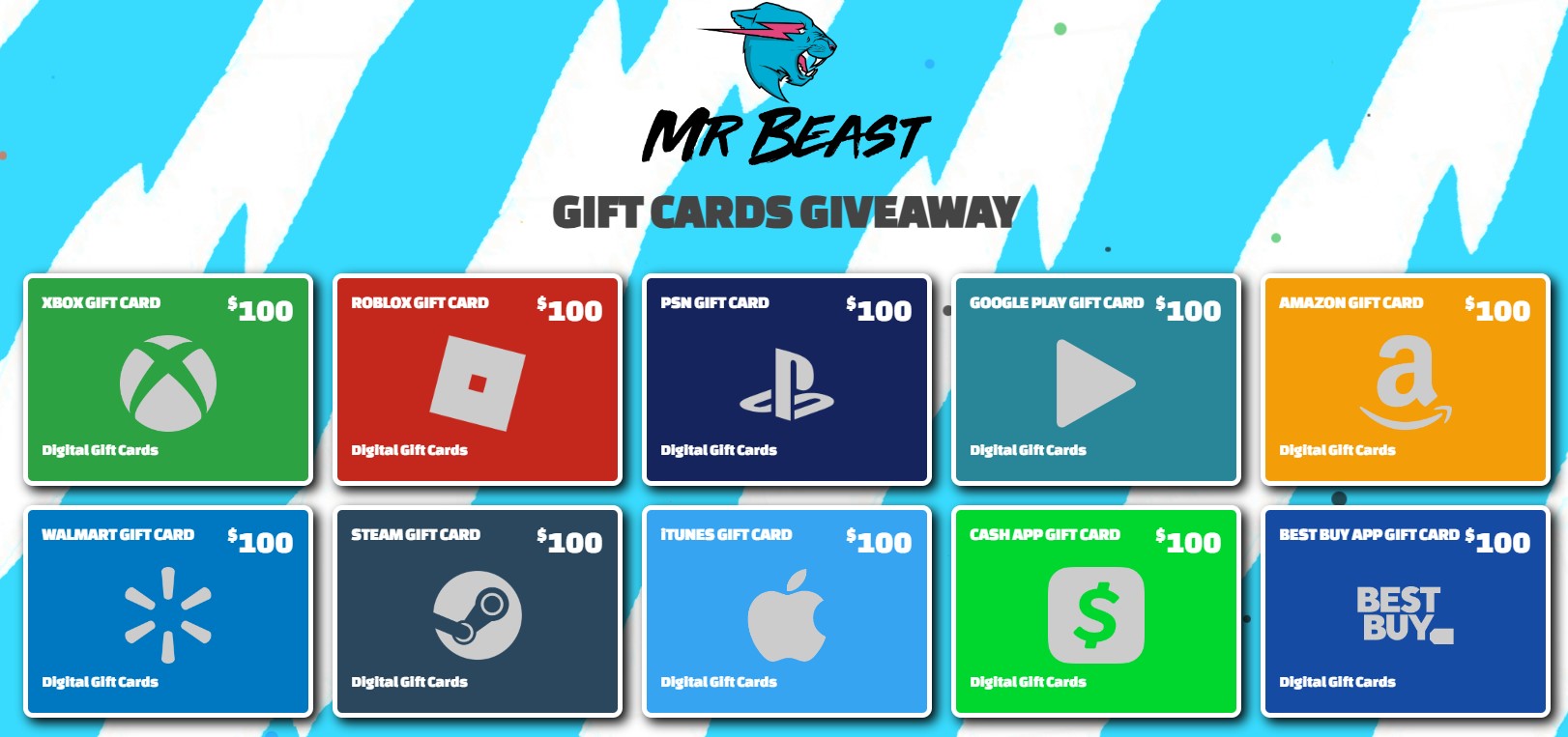 Example "GIFT CARDS GIVEAWAY" - Scam Site