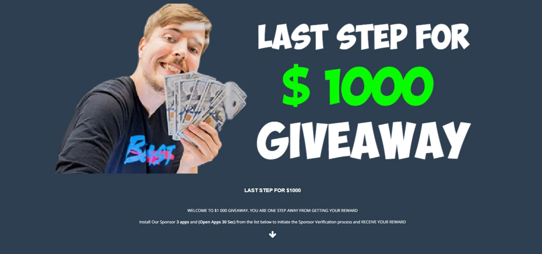 Mr.Beast Giveaway – what is this page?