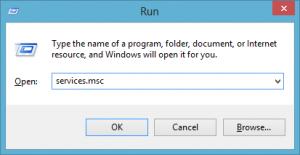 windows 10 - run services msc