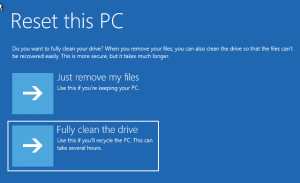 Windows10の問題を解決する-このPCをリセットする