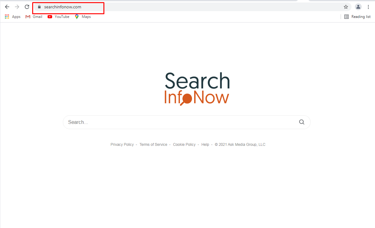 SearchInfoNow hijacker - Searchinfonow.com