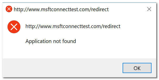 Msftconnect redirect window