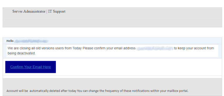 Malicious email spam