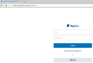 Darknet - the example of a phishing page