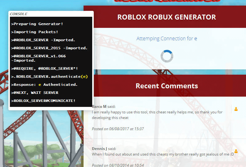 Roblox Robux Generator command prompt