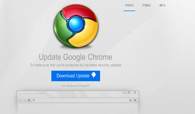 Fake Chrome update