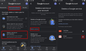 Elimina un account Gmail su iPhone