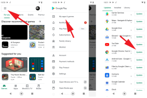 Short instruction how to update Google Chrome on Android