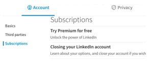 closing your linkedIn account