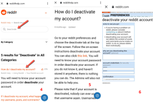 deactivate account reddit