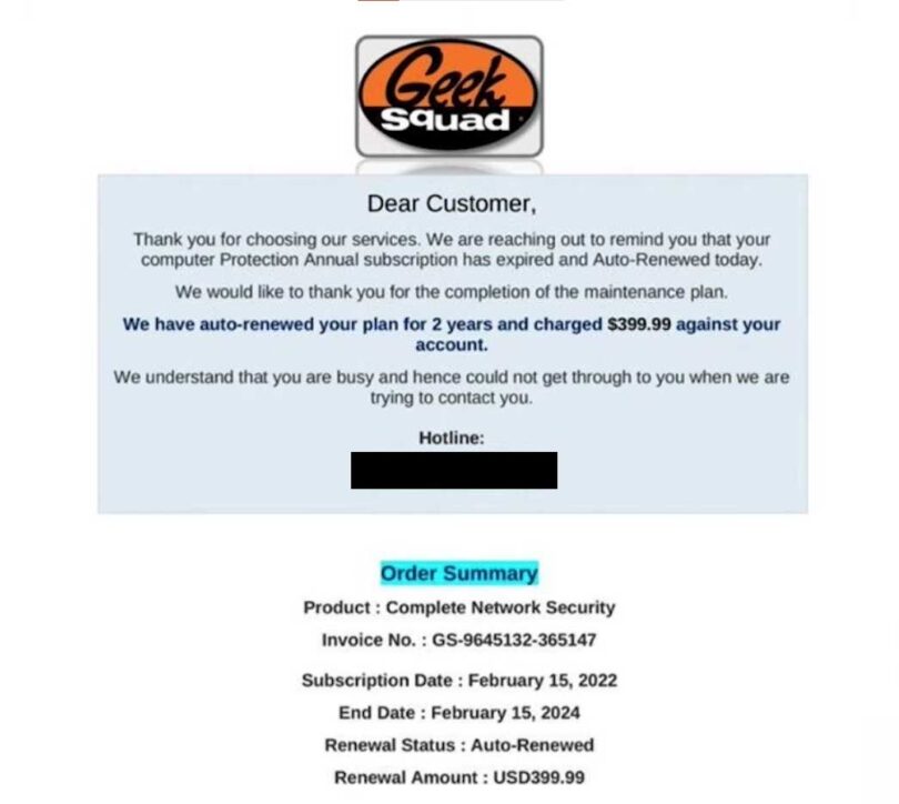 Geek Squad Email Scam Removal & Recovery