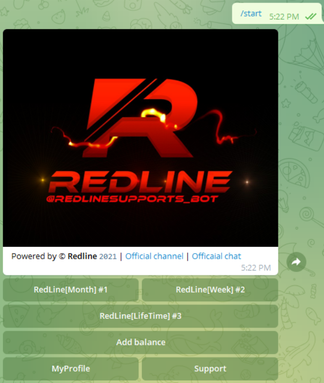Redline bot telegram