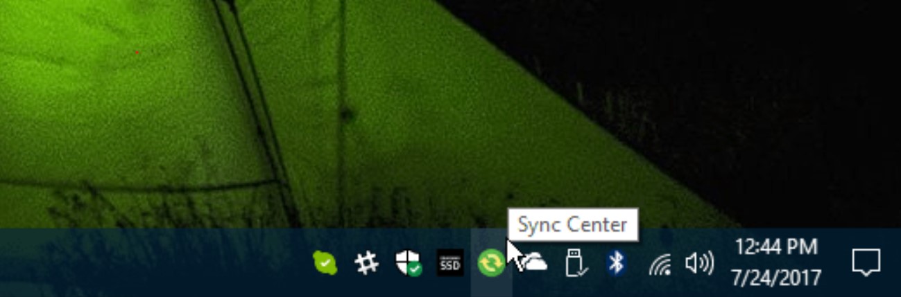 Microsoft Sync Center