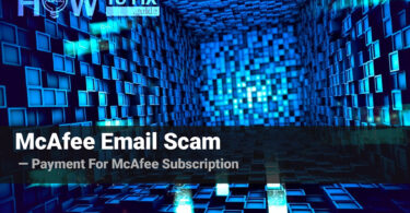 Payment For McAfee Subscription Scam Email