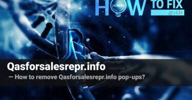 What are Qasforsalesrepr.info pop-up advertisements?