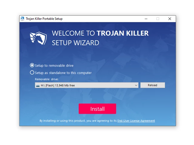 Install Trojan Killer to Removable Drive