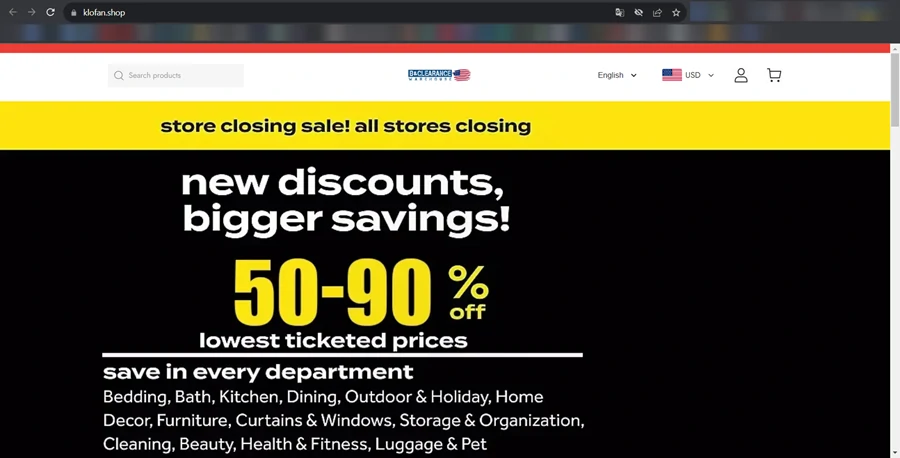 Klofan.shop main page screenshot