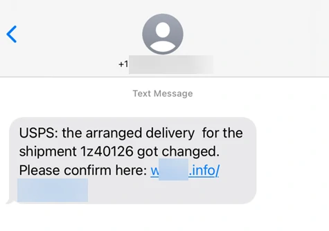 Fake notification from Delivery Service screenshot