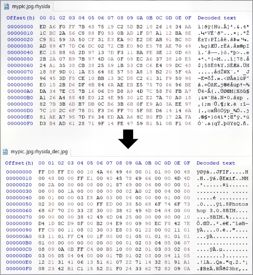 Decrypting file screenshot
