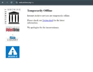 Is Internet Archive down?