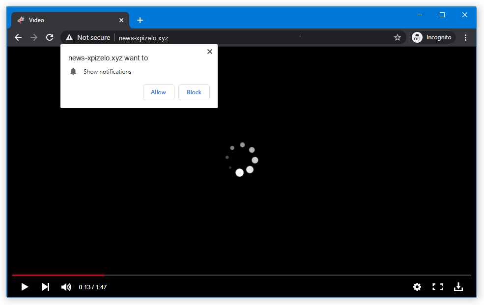 News-xpizelo.xyz push notification